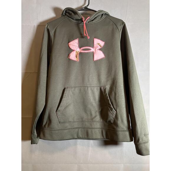 Under Armour Hoodie Womens Medium UA Storm Pink Camo Pullover Sweatshirt - Picture 1 of 6